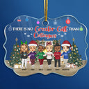 Side By Side Or Miles Apart Sisters And Brothers - Christmas Gift For Siblings - Personalized Custom Medallion Acrylic Ornament