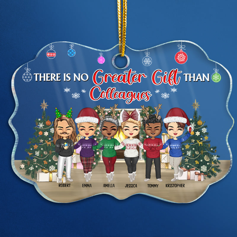 Side By Side Or Miles Apart Sisters And Brothers - Christmas Gift For Siblings - Personalized Custom Medallion Acrylic Ornament