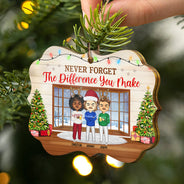 Work Made Us Colleagues - Christmas Gift For Co-worker and BFF - Personalized Wooden Ornament