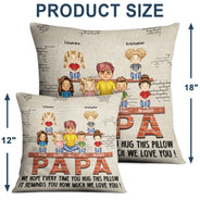 We Hope Every Time You Hug This Pillow - Birthday, Loving Gift For Dad, Father, Grandpa - Personalized Custom Pillow