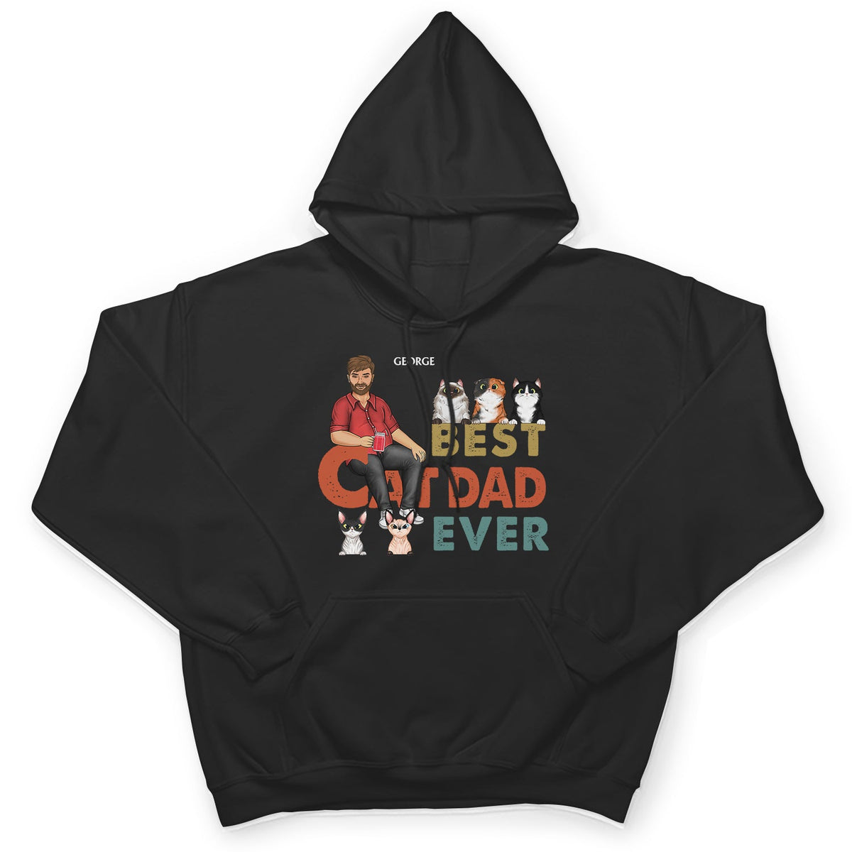 Best Dog Cat Dad Ever - Birthday Gift For Dad, Grandpa, Pet Lovers - Personalized Custom T Shirt