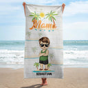 Nana Papa Mom Daddy - Loving Gift For Mother, Father, Grandma, Grandpa - Personalized Custom Beach Towel