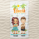 Nana Papa Mom Daddy - Loving Gift For Mother, Father, Grandma, Grandpa - Personalized Custom Beach Towel