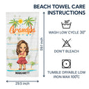 Nana Papa Mom Daddy - Loving Gift For Mother, Father, Grandma, Grandpa - Personalized Custom Beach Towel