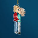 Chibi Couple Kissing - Christmas Gift For Lover, Husband, Wife, Couples - Personalized Cutout Acrylic Ornament