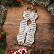 I Choose You - Christmas Gift For Couples - Personalized Wooden Cutout Ornament