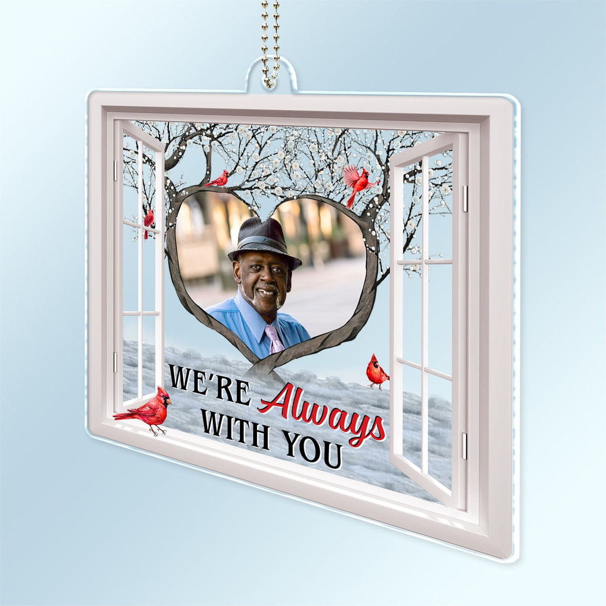 Custom Photo I'm Always With You - Memorial Gift For Family, Friends - Personalized Acrylic Car Hanger