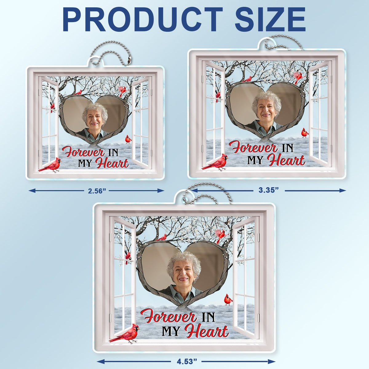Custom Photo I'm Always With You - Memorial Gift For Family, Friends - Personalized Acrylic Car Hanger