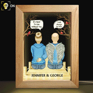 I Miss You I Know - Memorial Gift For Family, Friends, Siblings - Personalized Frame Lamp