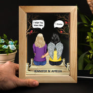 I Miss You I Know - Memorial Gift For Family, Friends, Siblings - Personalized Frame Lamp