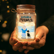 In My Darkest Hour I Found Your Paw - Gift For Dog Lovers, Dog Mom - Personalized Mason Jar Light