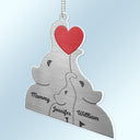 Love Elephant Family - Gift For Mother, Father, Family - Personalized Acrylic Car Hanger