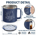 Hand In Hand, I Will Always Protect You - Personalized 14oz Stainless Steel Tumbler With Handle
