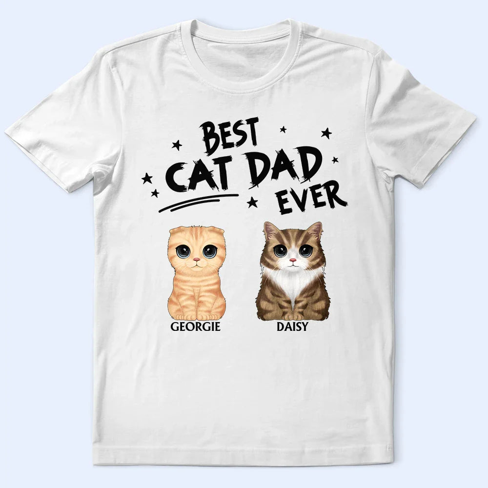 Best Dog Dad Ever Cute Cat Dog - Personalized T Shirt