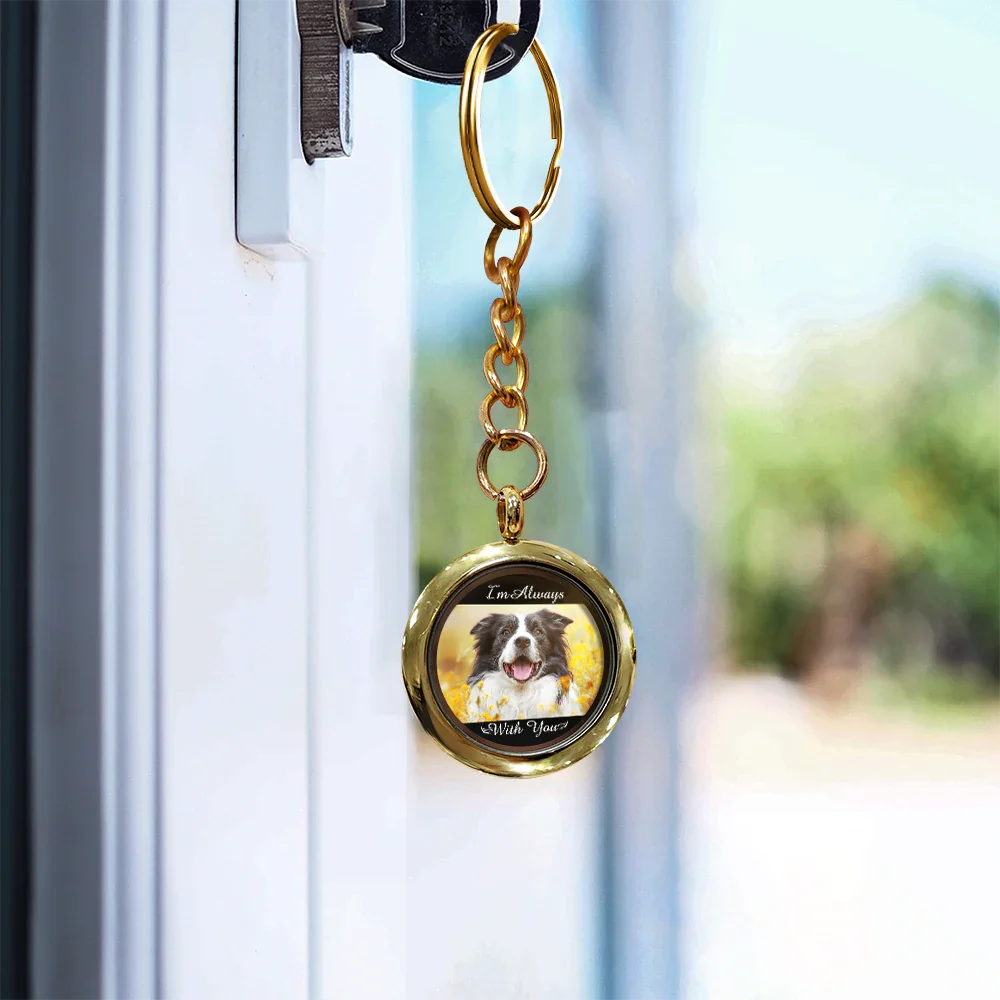 Custom Photo I'm Always With You Pet Memorial - Personalized Keepsake Keychain