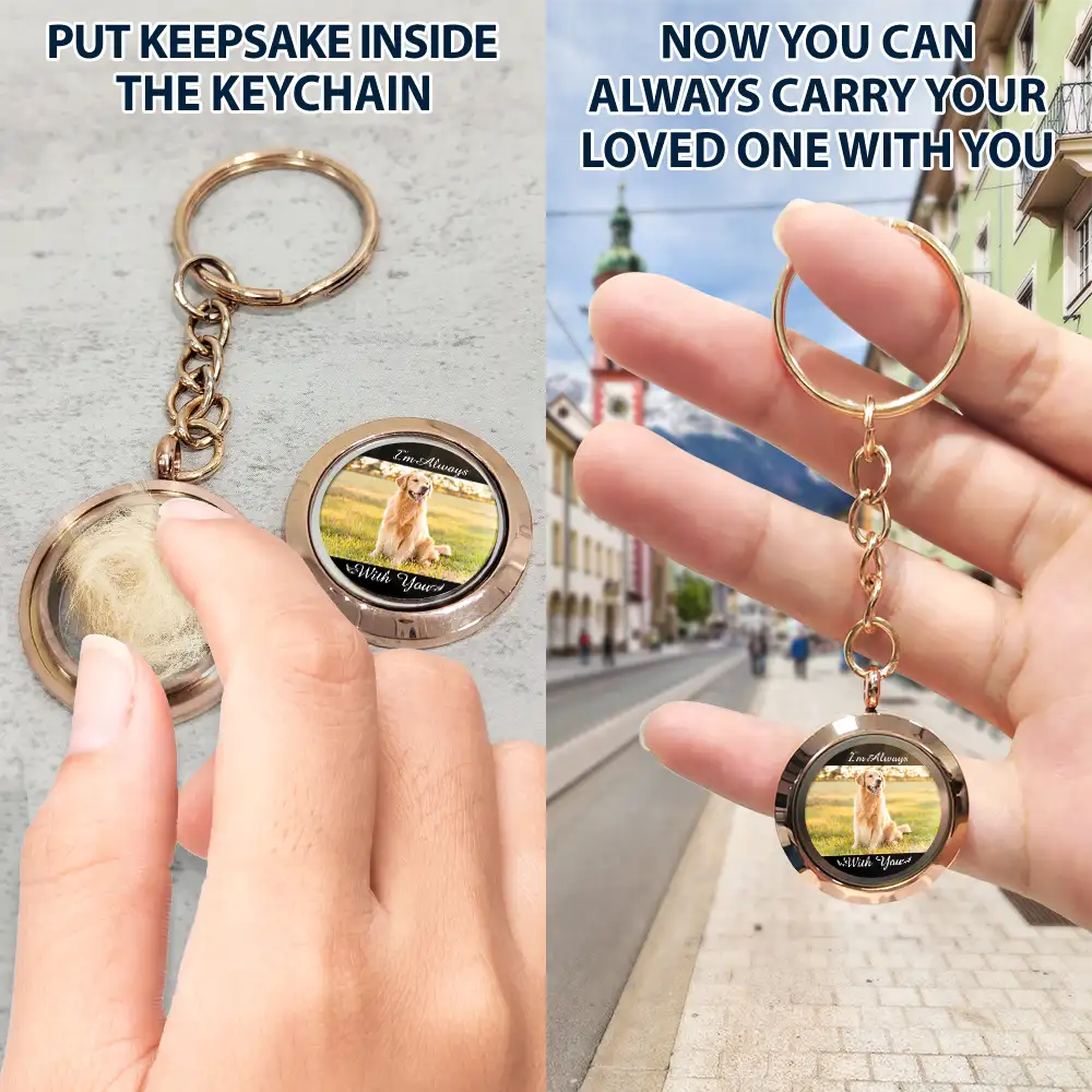 Custom Photo I'm Always With You Pet Memorial - Personalized Keepsake Keychain