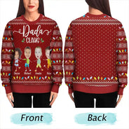 Custom Photo Papa Claus Nana Mama Dada - Personalized Unisex Ugly Sweater