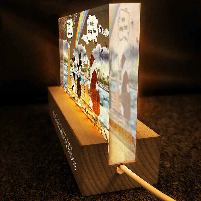 They Still Talk About You Pet Memorial - Personalized Rectangle LED Light