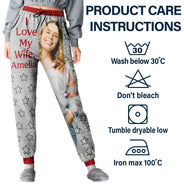 Gift For Couples, Gift For Husband - Custom Photo For Husband I Love My Wife - Personalized Pajama Pants