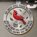 Memorial, Family - Memorial My Mind Still Talks To You - Personalized Custom Shaped Car Visor Clip