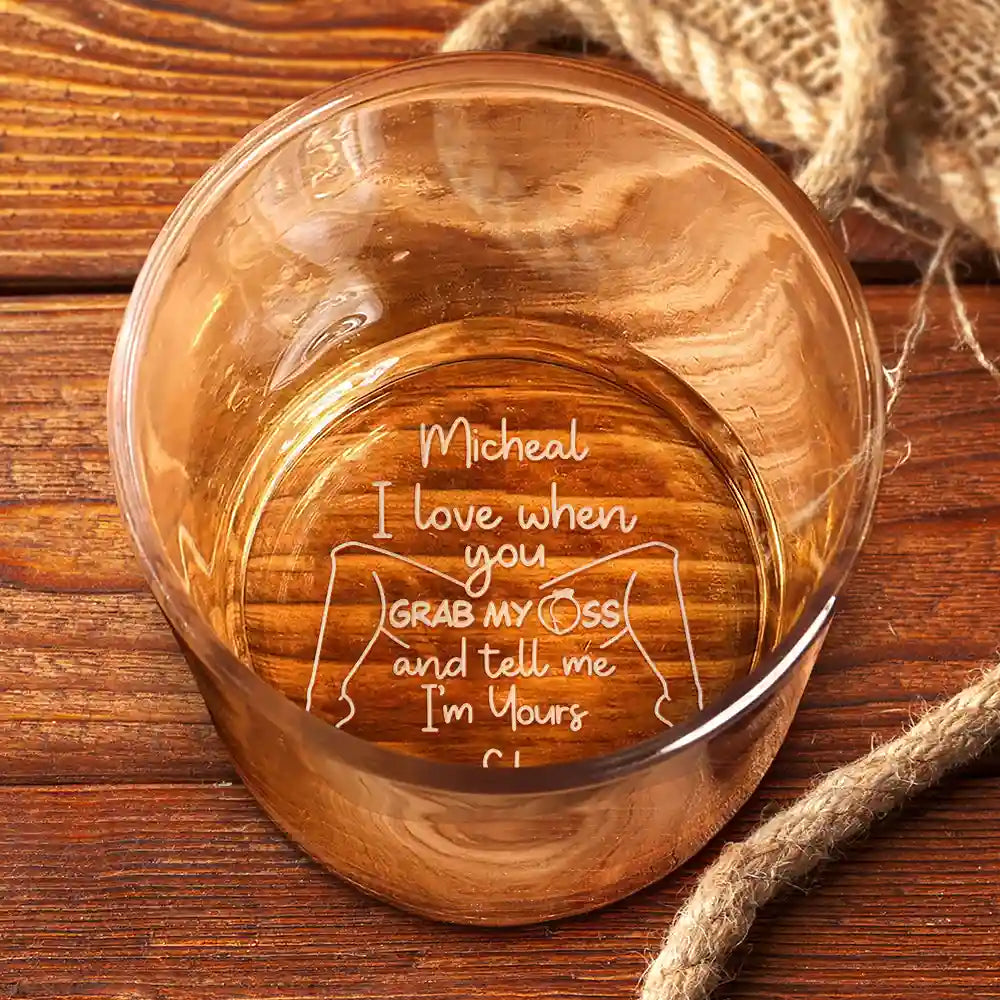 Gift For Couples, Gift For Husband, Gift For Boyfriend - I Love Your Face Especially When It's Between My Legs - Personalized Engraved Whiskey Glass
