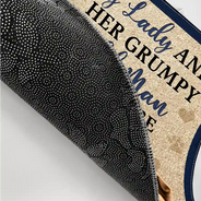 Dog Lovers,Pet Lovers,Happy,Dog Couple,Gift For Couples - A Crazy Dog Lady And Her Grumpy Old Man Live Here New Version - Personalized Doormat
