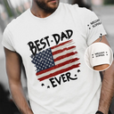 Gift For Father,Gift For Grandpa - Always Proud To Be Stars And Stripes Dad Papa With Names On Sleeves - Personalized T Shirt