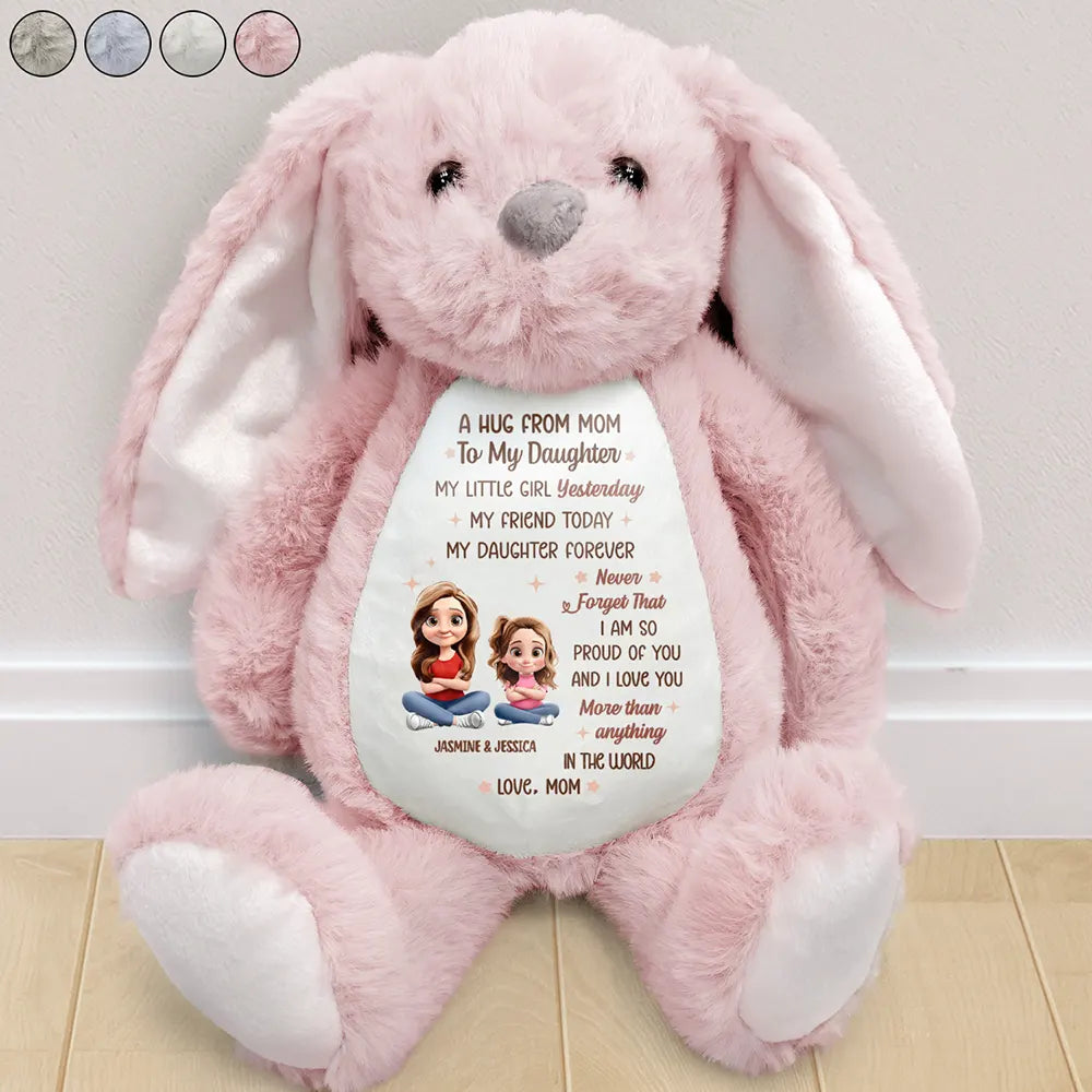 A Hug From Mom 3D Effect - Personalized Soft Toy Bunny