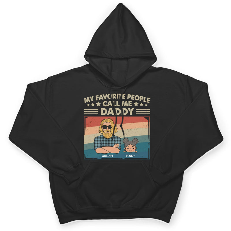 My Favorite People Call Me Grandpa Cartoon Art - Funny Gift For Grandfather, Grandpa, Dad, Father - Personalized T Shirt