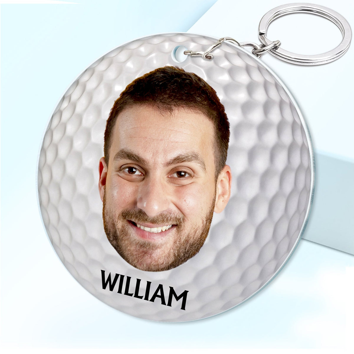 Custom Photo If Found Return To This Guy - Gift For Dad, Father, Grandpa, Golfer, Golf Lover - Personalized Acrylic Keychain