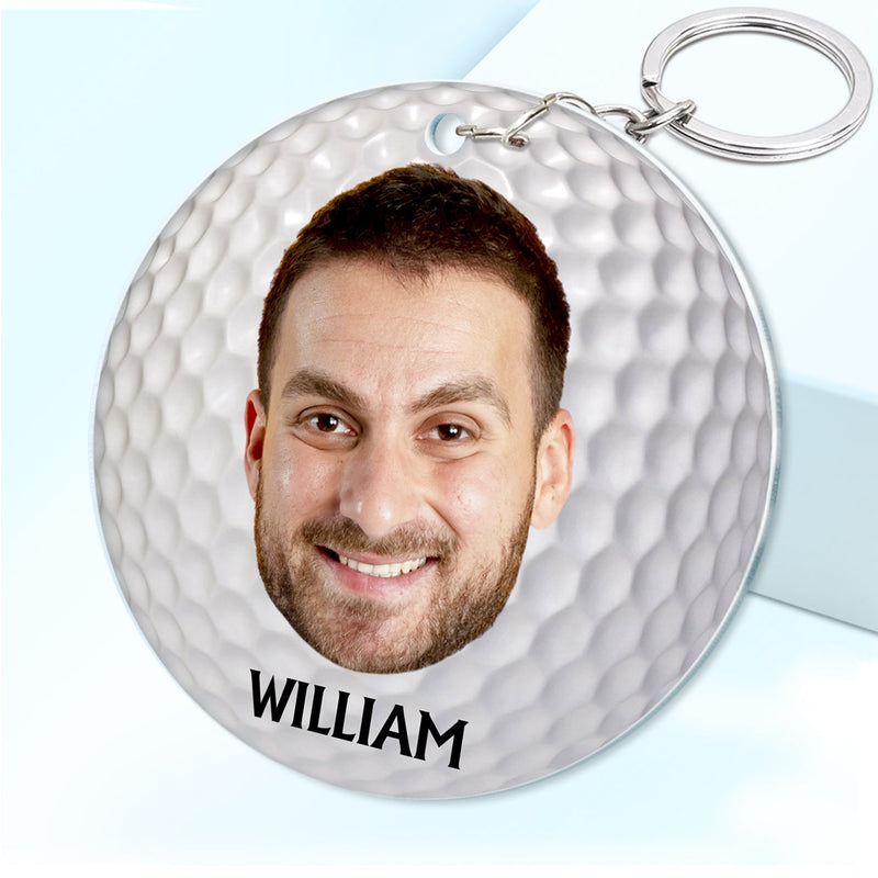 Custom Photo If Found Return To This Guy - Gift For Dad, Father, Grandpa, Golfer, Golf Lover - Personalized Acrylic Keychain