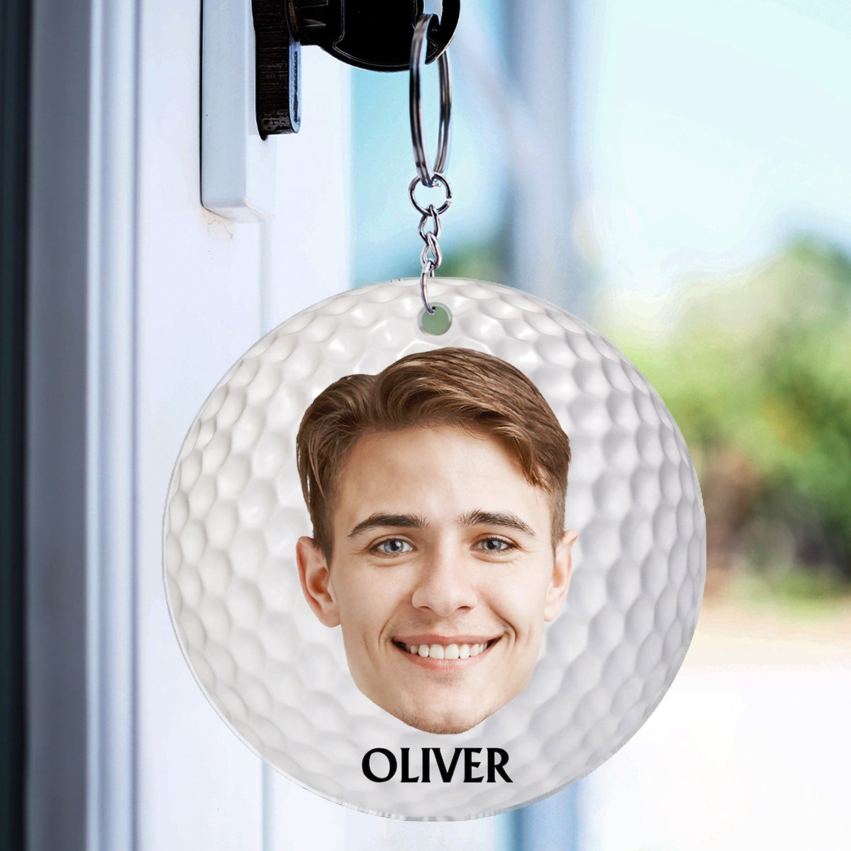 Custom Photo If Found Return To This Guy - Gift For Dad, Father, Grandpa, Golfer, Golf Lover - Personalized Acrylic Keychain