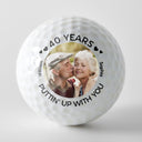 Custom Photo Puttin' Up With You - Gift For Golf Lover, Golfer, Husband, Couples - Personalized Golf Ball