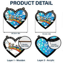 A Piece Of My Heart - Personalized Window Hanging Suncatcher Ornament