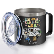 In My Camping Era - Personalized 14oz Stainless Steel Tumbler With Handle