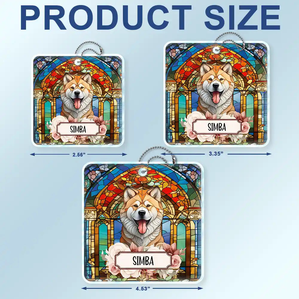 Best Friend For Life Dog Cat Stained Glass - Personalized Acrylic Car Hanger