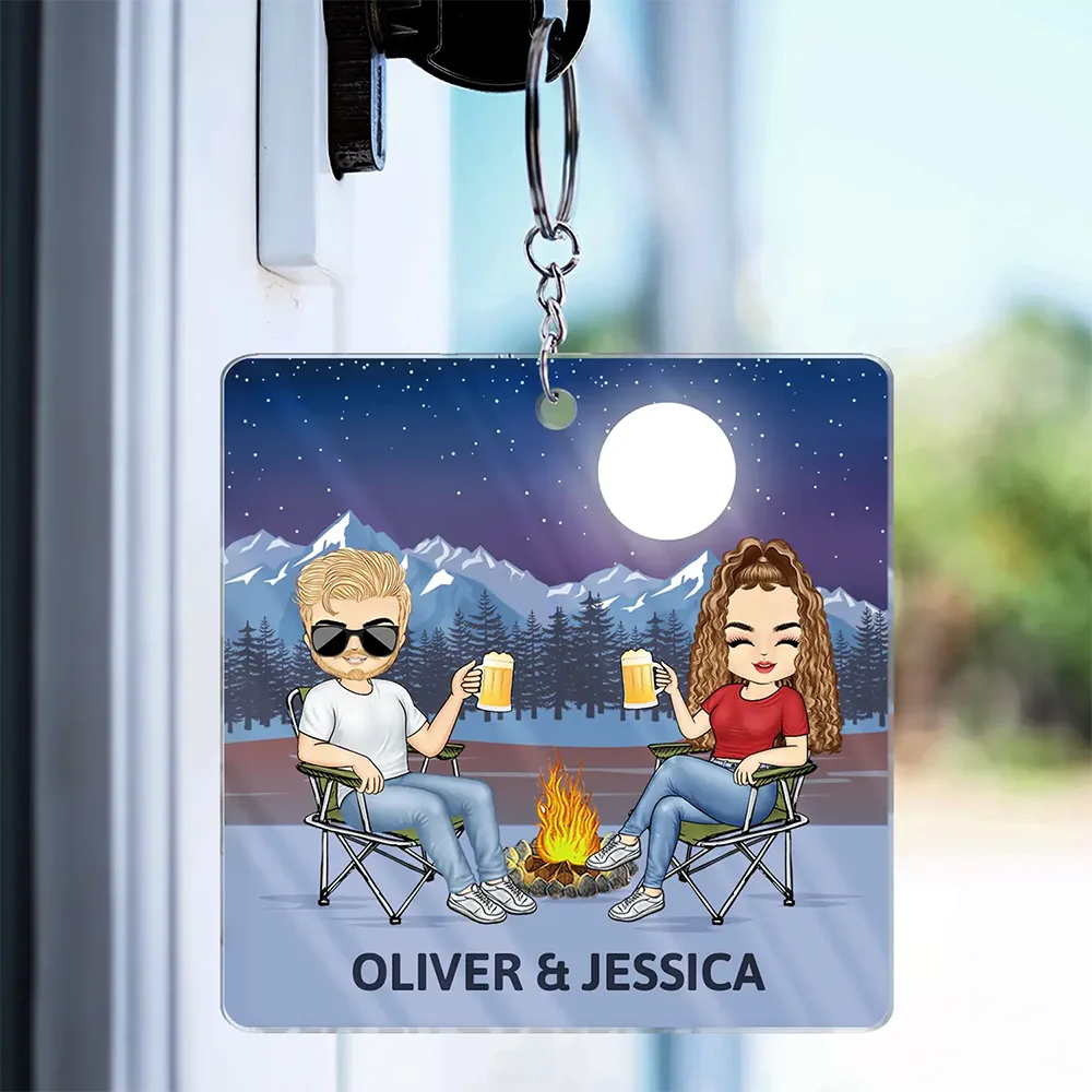 Keys To The Camper Camping Couples - Personalized Acrylic Keychain
