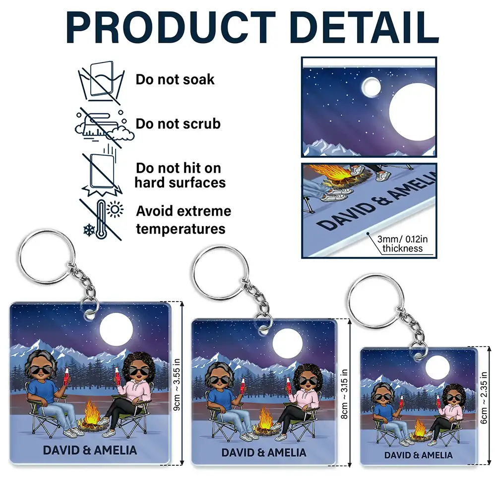 Keys To The Camper Camping Couples - Personalized Acrylic Keychain