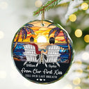 You And Me We Got This Christmas Couple - Personalized Circle Glass Ornament
