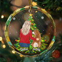 Life Is Better With A Dog Christmas - Personalized Circle Glass Ornament