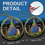 Life Is Better With A Dog Christmas - Personalized Circle Glass Ornament
