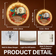 Memorial, Family - Custom Photo Memorial I'm Always With You - Personalized LED Pendant Light