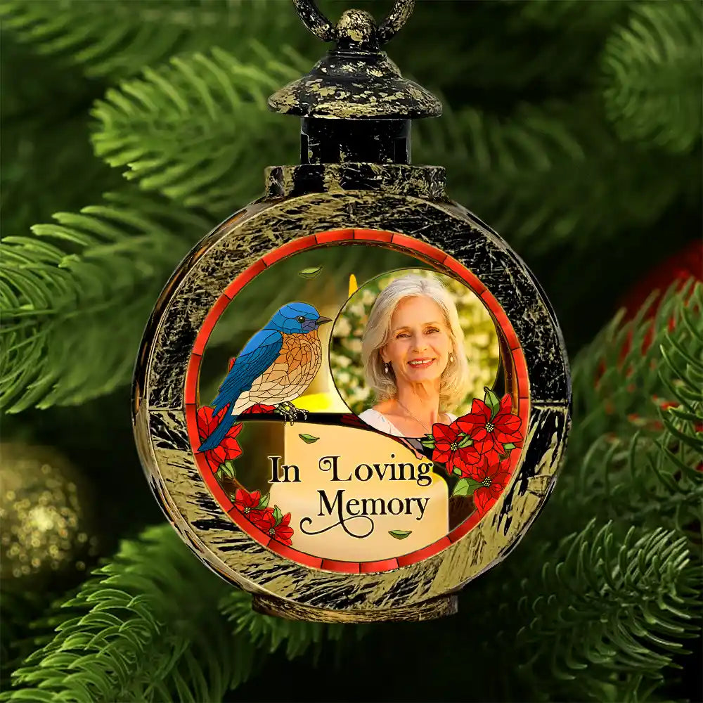 Memorial, Family - Custom Photo Memorial I'm Always With You - Personalized Candlelight Lantern Ornament