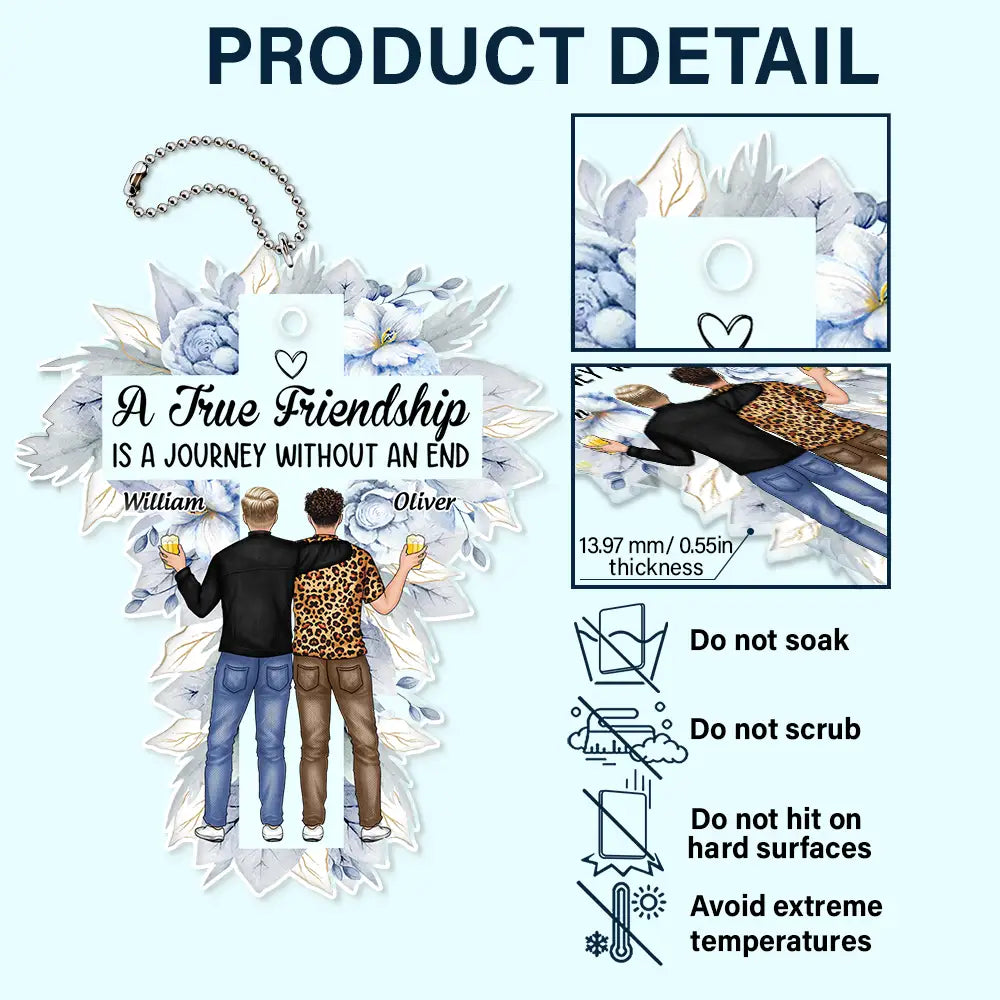 Gift For Bestie - A Sister Is God's Way Of Making Sure We Never Walk Alone - Personalized Acrylic Car Hanger