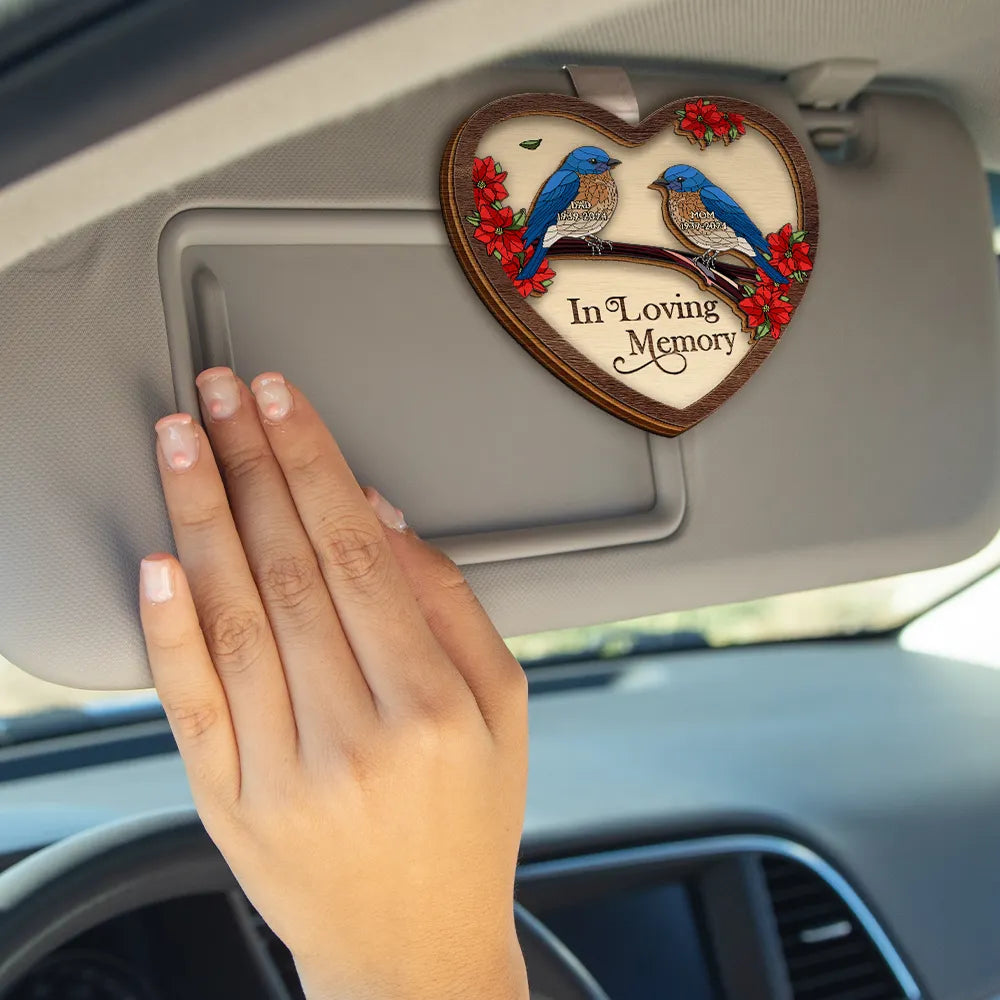 Family, Parents, Gift For Grandparents, Gift For Sibling - Memorial I'm Always With You - Personalized Custom Shaped Car Visor Clip