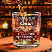 Gift For Brothers, Gift For Bestie, Gift For Men - I Smile Because You're My Brother - Personalized Whiskey Glass