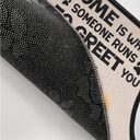 Dog Lovers,Pet Lovers - Home Is Where Someone Runs To Greet You Dog - Personalized Doormat
