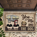 You And Me And The Dogs Camping Dog Lovers - Couple Gift - Personalized Custom Doormat