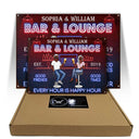 Home Bar Every Hour Is Happy Hour Husband Wife - Couple Gift - Personalized Custom Classic Metal Signs