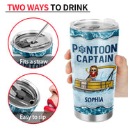 Pontoon Captain Like A Regular Captain Only More Drunker - Personalized Custom Tumbler